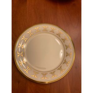 Lenox Tempo Porcelain Bread and Butter Plate Gold Geometric Shapes Vintage 6.25"